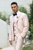 Load image into Gallery viewer, Ivory 3 Pieces Peak Lapel One Button Men&#39;s Prom Suits