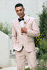 Load image into Gallery viewer, Ivory 3 Pieces Peak Lapel One Button Men&#39;s Prom Suits