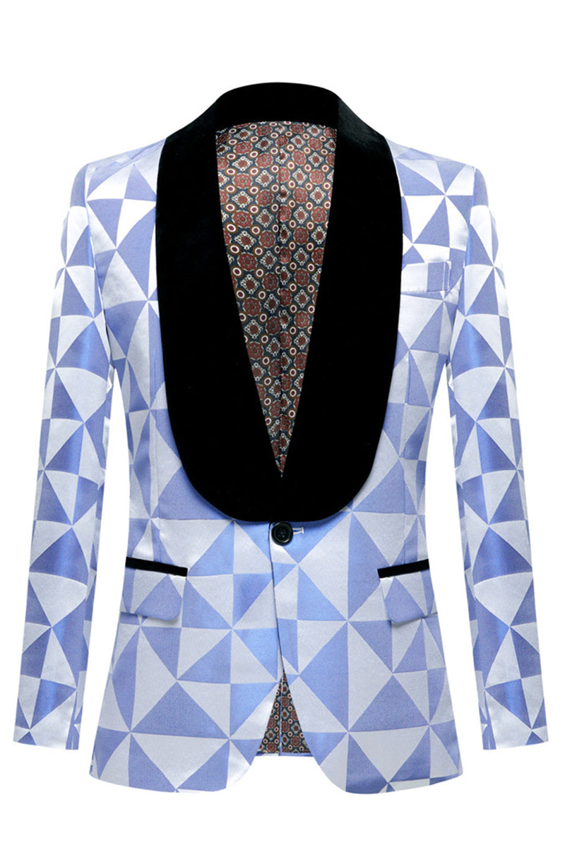 Load image into Gallery viewer, Yellow Shawl Lapel 2 Piece Geometrical Men&#39;s Suits