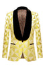 Load image into Gallery viewer, Yellow Shawl Lapel 2 Piece Geometrical Men&#39;s Suits