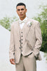 Load image into Gallery viewer, Ivory 3 Pieces Peak Lapel Stripes Men&#39;s Prom Suits