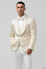 Load image into Gallery viewer, Sparkly Ivory Shawl Lapel Leopard Men&#39;s Prom Blazer