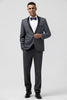 Load image into Gallery viewer, Grey Shawl Lapel 2 Pieces One Button Men&#39;s Prom Suits