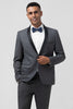 Load image into Gallery viewer, Grey Shawl Lapel 2 Pieces One Button Men&#39;s Prom Suits