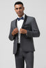 Load image into Gallery viewer, Grey Shawl Lapel 2 Pieces One Button Men&#39;s Prom Suits