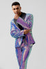 Load image into Gallery viewer, Sparkly Purple Sequins Shawl Lapel 2 Pieces Men&#39;s Prom Suits