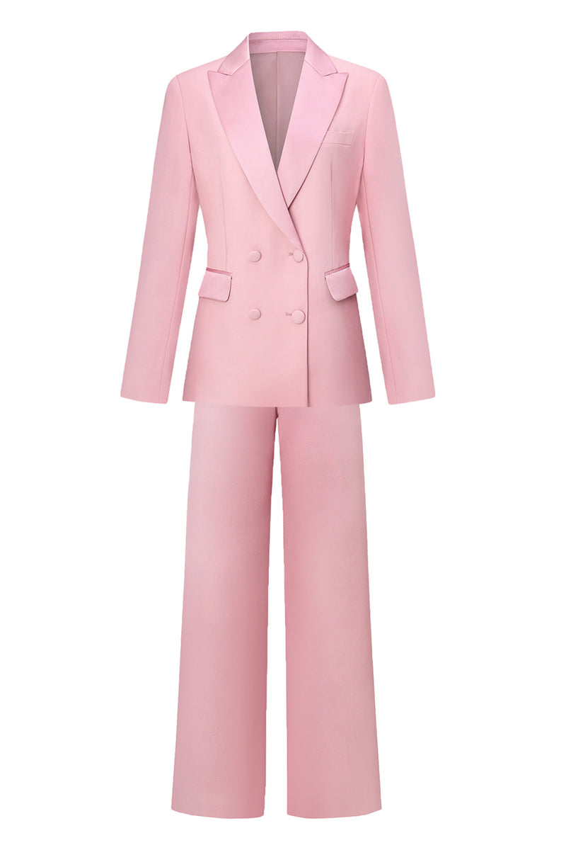 Load image into Gallery viewer, Blush Peak Lapel Buttons Women Party Suits