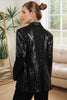 Load image into Gallery viewer, Sparkly Black Sequins Shawl Lapel Women Party Blazer