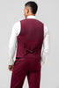 Load image into Gallery viewer, Burgundy 3 Pieces Peak Lapel Men&#39;s Prom Suits