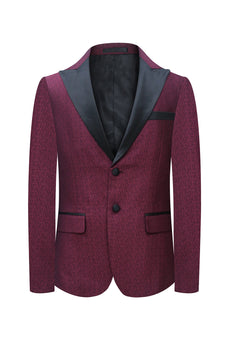 Burgundy Peak Lapel 2 Pieces Men Suits for Prom