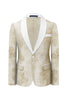 Load image into Gallery viewer, Champagne Floral Printed Shawl Lapel One Button 2 Pieces Men Suits