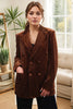 Load image into Gallery viewer, Sparkly Coffee Beaded Peak Lapel Women Prom Blazer