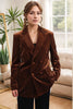 Load image into Gallery viewer, Sparkly Coffee Beaded Peak Lapel Women Prom Blazer