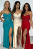 Load image into Gallery viewer, Sparkly Blue Corset Mermaid Long Satin Prom Dress with Lace Up