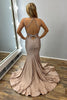 Load image into Gallery viewer, Mermaid Sparkly Gold V-Neck Long Beaded Prom Dress