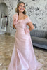 Load image into Gallery viewer, Pink Asymmetrical Long Plus Size Prom Dress with Flowers