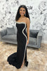 Load image into Gallery viewer, Sparkly Black Mermaid Beaded Long Prom Dress with Slit