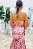 Load image into Gallery viewer, Sparkly Rose Gold Mermaid Sequins Strapless Long Prom Dress