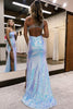 Load image into Gallery viewer, Sparkly White Sequin Mermaid Long Prom Dress with Slit