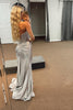 Load image into Gallery viewer, Sparkly Golden Mermaid Beaded Corset Strapless Long Prom Dress with Slit