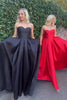 Load image into Gallery viewer, Elegant Red A Line Long Satin Prom Dress with Bow