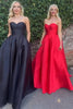 Load image into Gallery viewer, Elegant Red A Line Long Satin Prom Dress with Bow