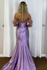 Load image into Gallery viewer, Lila Mermaid Off the Shoulder Flowers Long Corset Prom Dress