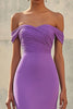 Load image into Gallery viewer, Elegant Purple Off the Shoulder Sweetheart Long Formal Dress