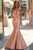 Load image into Gallery viewer, Blush Satin Strapless Mermaid Long Prom Dress