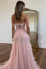 Load image into Gallery viewer, Blush A Line Chiffon Strapless Corset Prom Dress with Beading