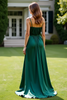 Load image into Gallery viewer, Dark Green Spaghetti Straps Long Satin Formal Dress