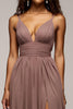 Load image into Gallery viewer, Chiffon Dusk Deep V-Neck Long Formal Dress with Slit