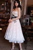 Load image into Gallery viewer, A-Line Spaghetti Strap Tea Length Pearl Pink Tulle Prom Homecoming Dress