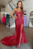 Load image into Gallery viewer, Dark Green Mermaid Sweetheart Long Prom Dress with Slit