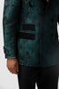 Load image into Gallery viewer, Dark Green 2 Pieces Peak Lapel Jacquard Men&#39;s Prom Suits