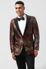 Load image into Gallery viewer, Brown Peak Lapel 2 Pieces One Button Men&#39;s Prom Suits