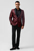 Load image into Gallery viewer, Red 2 Pieces Jacquard Men&#39;s Wedding Suits