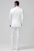 Load image into Gallery viewer, White Jacquard Double Breasted 2 Piece Men&#39;s Suits