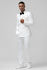 Load image into Gallery viewer, White Jacquard Double Breasted 2 Piece Men&#39;s Suits