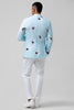 Load image into Gallery viewer, Light Blue Peak Lapel One Button 2 Piece Floral Men&#39;s Prom Suits