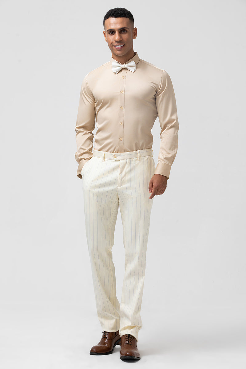 Load image into Gallery viewer, White Pinstriped 2 Piece Men Suits