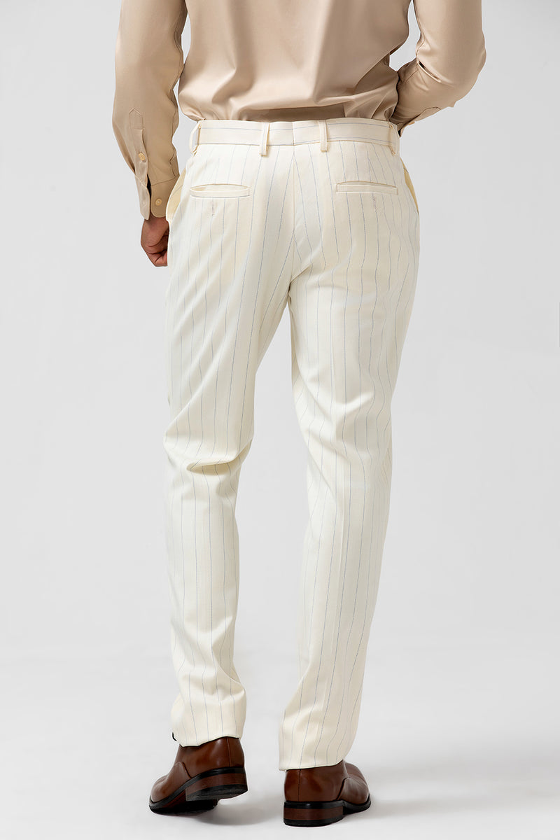 Load image into Gallery viewer, White Pinstriped 2 Piece Men&#39;s Wedding Suits