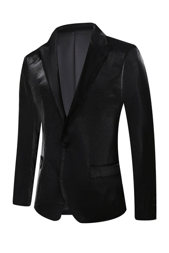 Black Peak Lapel 2 Piece Men Velvet Prom Suits