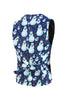 Load image into Gallery viewer, Notched Lapel One Button Blue Snowman Printed Men&#39;s Suits