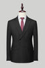 Load image into Gallery viewer, Black Peak Lapel 2 Piece Men Suits