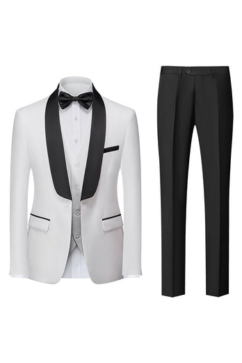 Black 3 Piece Shawl Lapel Men Suits