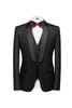 Load image into Gallery viewer, Black 3 Piece Jacquard Shawl Lapel Men&#39;s Prom Suits