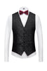 Load image into Gallery viewer, Black 3 Piece Jacquard Shawl Lapel Men&#39;s Prom Suits