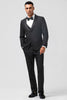 Load image into Gallery viewer, Black Shawl Lapel Three-Pieces Men&#39;s Prom Suits