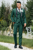 Load image into Gallery viewer, Dark Green 3 Pieces Shawl Lapel Men&#39;s Prom Suits